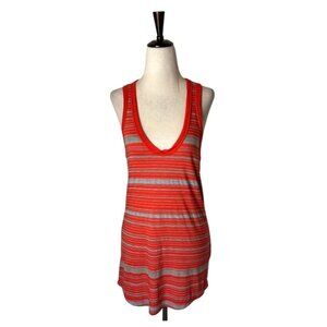 Standard James Perse Tank Top Women Medium Red Striped Racerback Top Athleisure‎